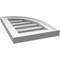 Ekena Millwork Quarter Round Top Right Surface Mount PVC Gable Vent w/ 2"W x 2"P Brickmould Sill Frame, 12"W x 18"H GVPQR12X1803SF - alternate 3